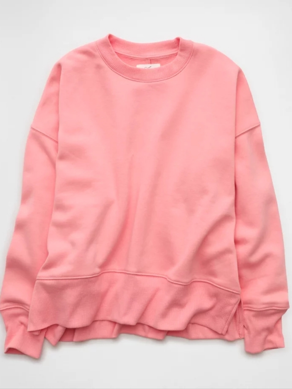 AE Everyday Luxe Oversized Sweatshirt In Pink Note Size XS